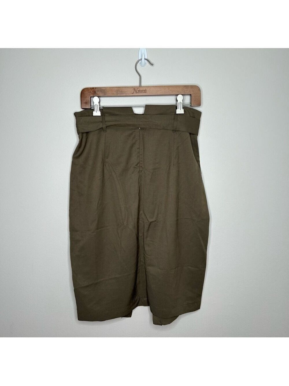 Dynamite Olive Green Button Front Midi Skirt Medium - Picture 5 of 13